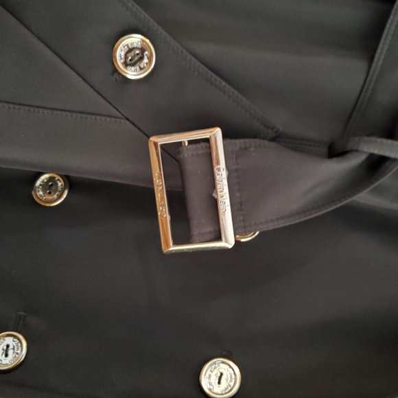 Calvin Klein Women's Black Trench Coat - Picture 7 of 12
